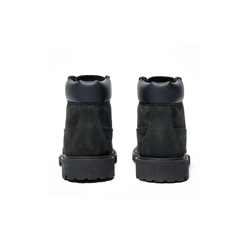 Kid's Grade School 6" Premium Waterproof Black Nubuck