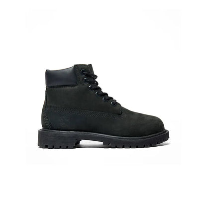 Kid's Grade School 6" Premium Waterproof Black Nubuck